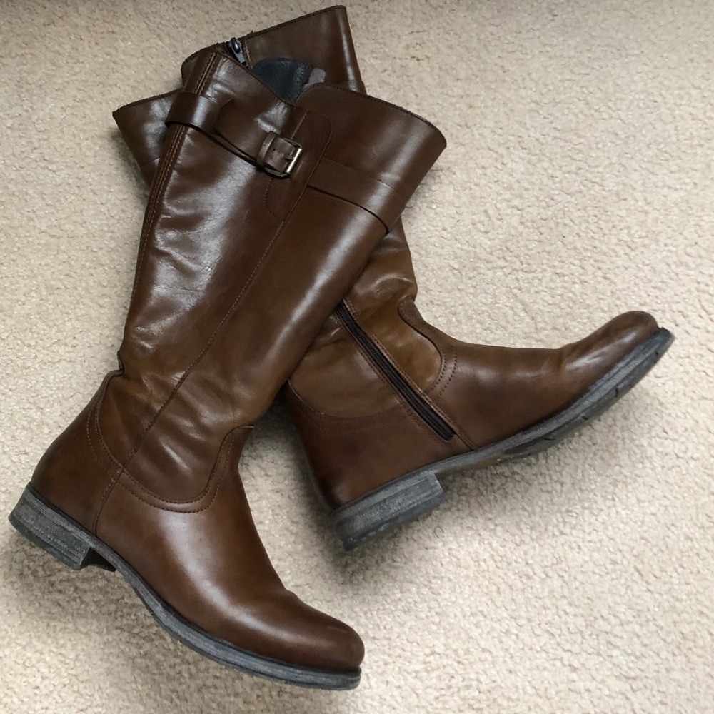 Tara M. Brie Tall Brown Boots